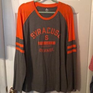 Syracuse U Orange Gray Long Sleeve Shirt XL